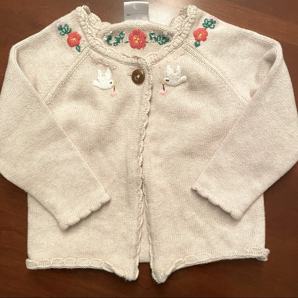 Hanna Andersson cream cardigan